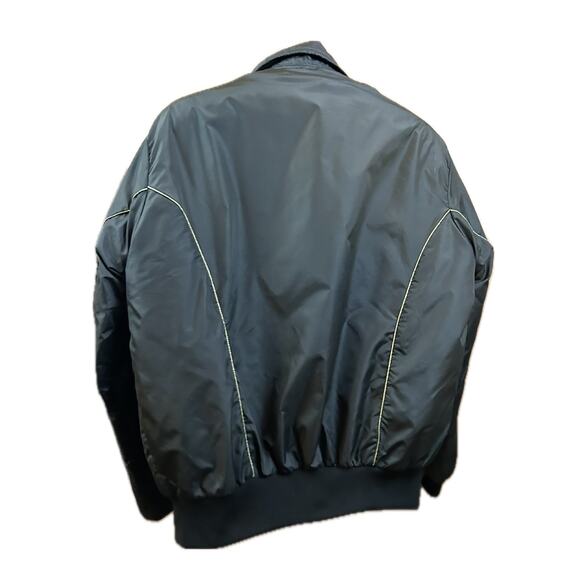 1980s Black Honda Interstate Zip Up Puffer Jacket Zip out Liner / Men’s Large * - Picture 3 of 5